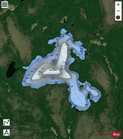 Bebe, Lac depth contour Map - i-Boating App - Satellite