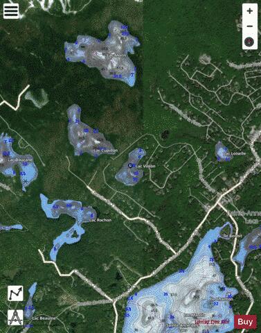 Violon, Lac depth contour Map - i-Boating App - Satellite