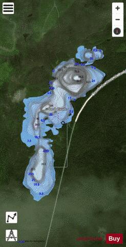 Claude, Lac a depth contour Map - i-Boating App - Satellite