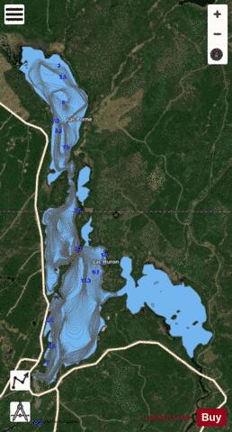 Prime, Lac depth contour Map - i-Boating App - Satellite