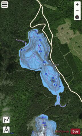 Kedgwick, Petit lac depth contour Map - i-Boating App - Satellite