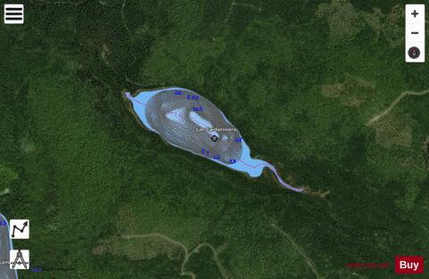 Cardonniere, Lac depth contour Map - i-Boating App - Satellite