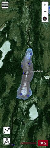 Rocher, Lac du depth contour Map - i-Boating App - Satellite