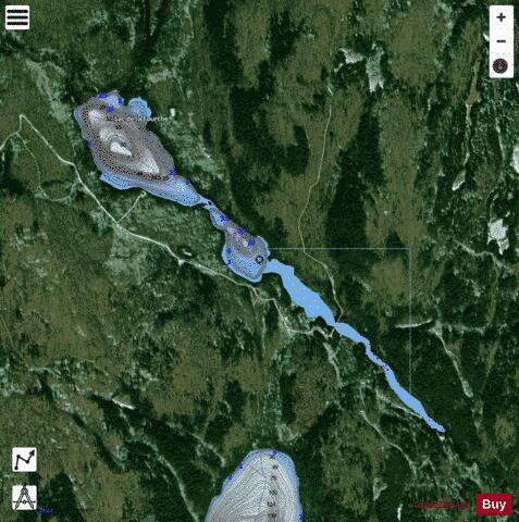 Fourche, Lac de la depth contour Map - i-Boating App - Satellite