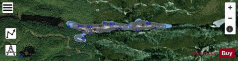 Mayo, Lac depth contour Map - i-Boating App - Satellite