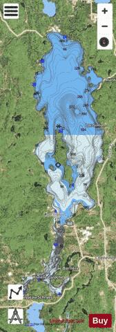 Barriere, Lac depth contour Map - i-Boating App - Satellite