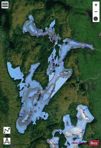 Herbert, Lac depth contour Map - i-Boating App - Satellite