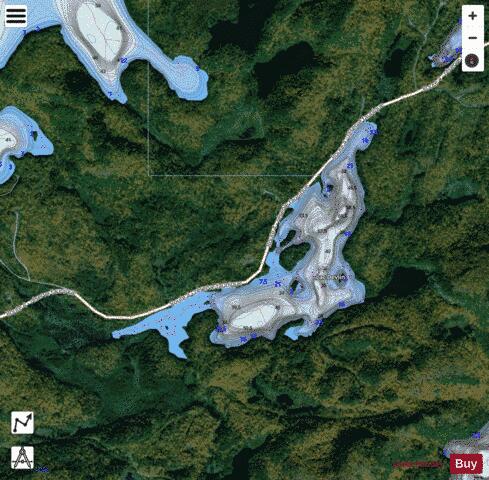 Devlin, Lac depth contour Map - i-Boating App - Satellite