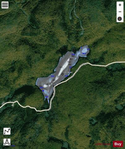 Binet, Lac depth contour Map - i-Boating App - Satellite