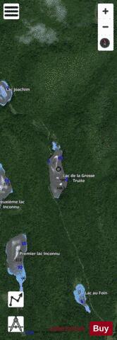 Grosse Truite, Lac de la depth contour Map - i-Boating App - Satellite