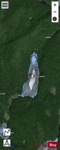 Vezina, Lac depth contour Map - i-Boating App - Satellite