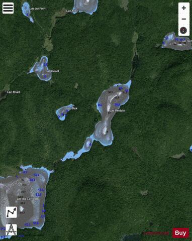 Pericle, Lac depth contour Map - i-Boating App - Satellite