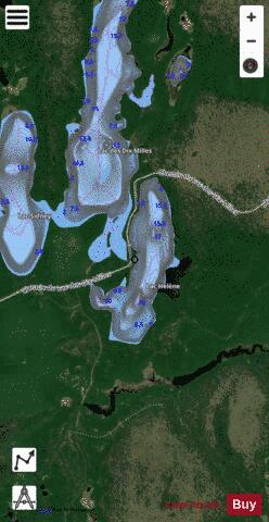 Helene, Lac depth contour Map - i-Boating App - Satellite