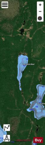 Saint-Real, Lac depth contour Map - i-Boating App - Satellite