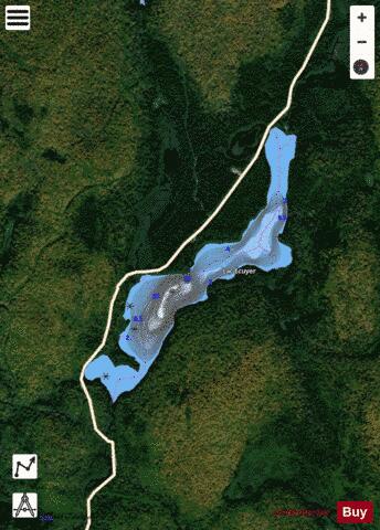 Ecuyer, Lac depth contour Map - i-Boating App - Satellite