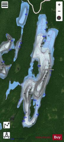 Grandive, Lac depth contour Map - i-Boating App - Satellite