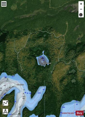 Fernand, Lac depth contour Map - i-Boating App - Satellite