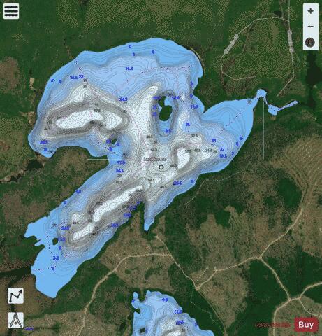 Pierron, Lac depth contour Map - i-Boating App - Satellite