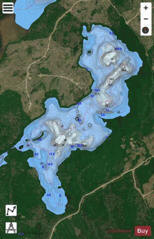 Antique, Lac depth contour Map - i-Boating App - Satellite