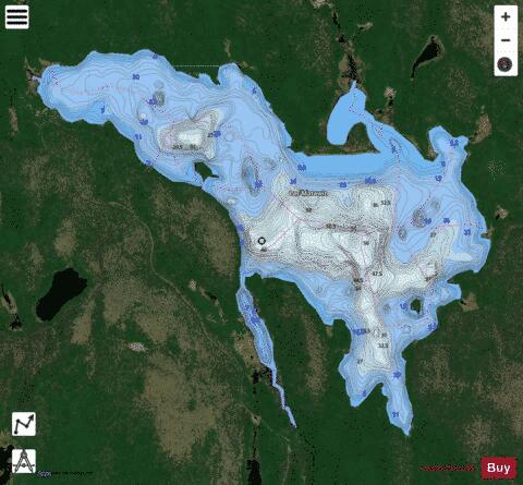 Matawin, Lac depth contour Map - i-Boating App - Satellite