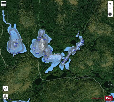 Brochet, Lac au depth contour Map - i-Boating App - Satellite