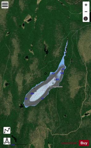 Pisgaouane, Lac depth contour Map - i-Boating App - Satellite