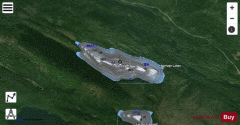 Cabot, Lac depth contour Map - i-Boating App - Satellite