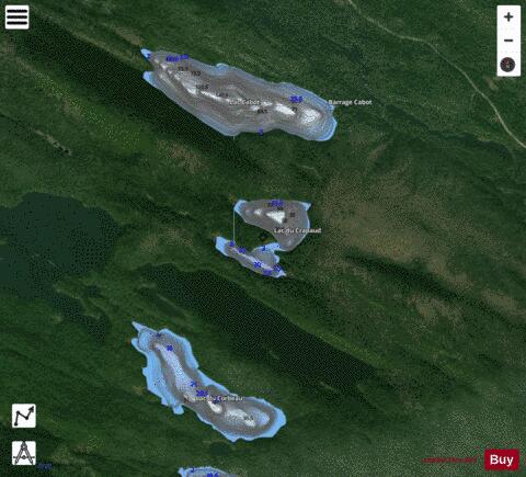 Crapaud, Lac du depth contour Map - i-Boating App - Satellite
