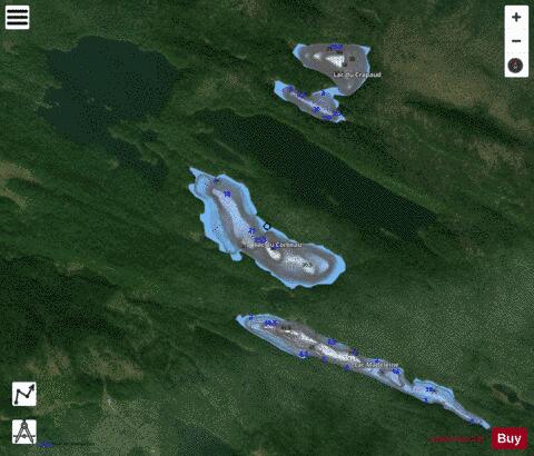 Corbeau, Lac du depth contour Map - i-Boating App - Satellite