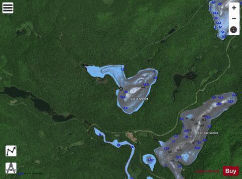 Argent, Lac d' depth contour Map - i-Boating App - Satellite