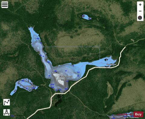 Pimbina, Lac du depth contour Map - i-Boating App - Satellite
