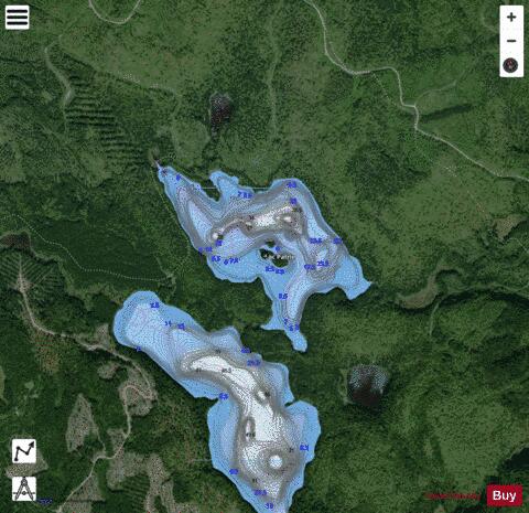 Patrie, Lac depth contour Map - i-Boating App - Satellite