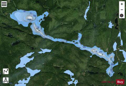 Sans Bout, Lac depth contour Map - i-Boating App - Satellite