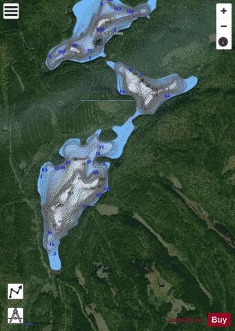 Vison, Lac au depth contour Map - i-Boating App - Satellite
