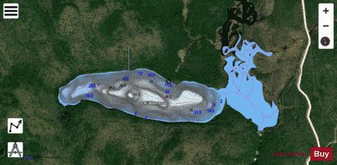 Bourassa, Lac depth contour Map - i-Boating App - Satellite