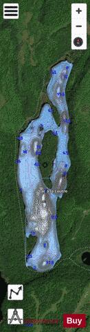 Loutre, Lac a la depth contour Map - i-Boating App - Satellite