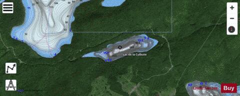 Culbute, Lac de la depth contour Map - i-Boating App - Satellite