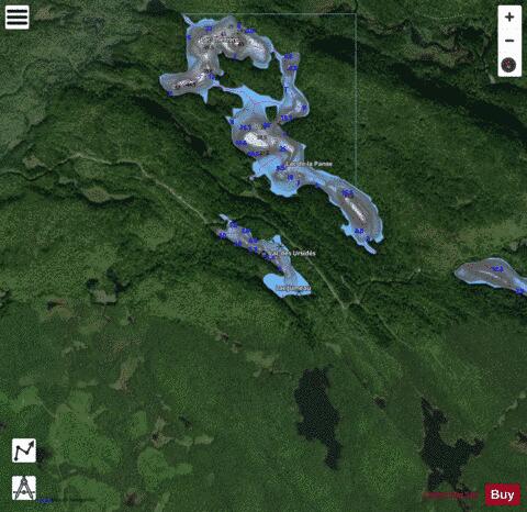 Ursides, Lac des depth contour Map - i-Boating App - Satellite