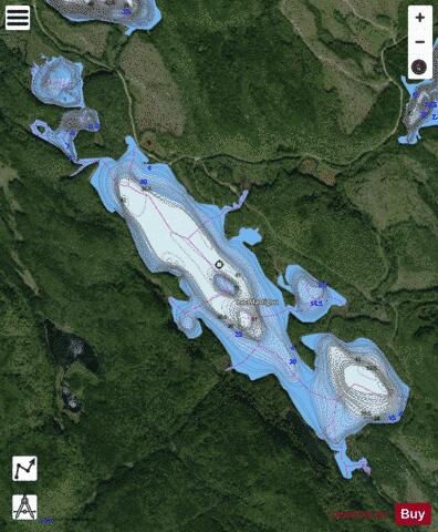 Mastigou, Lac depth contour Map - i-Boating App - Satellite
