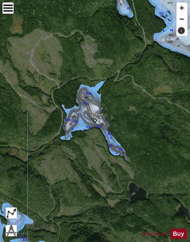 Blanc, Lac depth contour Map - i-Boating App - Satellite