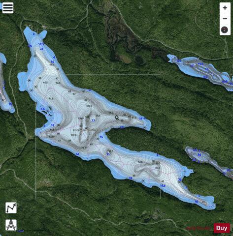 Patoulet, Lac depth contour Map - i-Boating App - Satellite