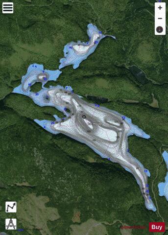 Houde, Lac depth contour Map - i-Boating App - Satellite
