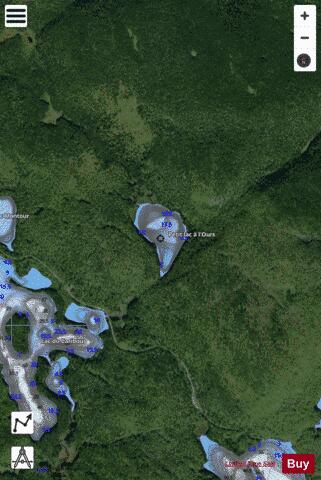 Ours, Petit lac a l' depth contour Map - i-Boating App - Satellite