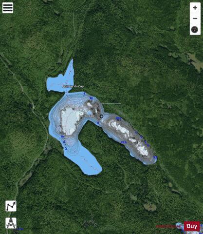 Cap, Lac du depth contour Map - i-Boating App - Satellite