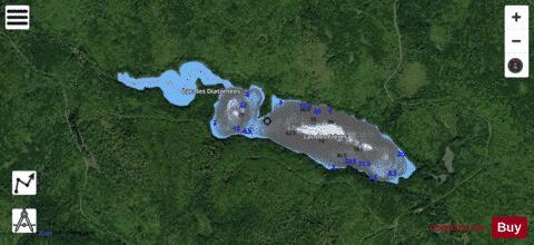 Freres, Lac des depth contour Map - i-Boating App - Satellite