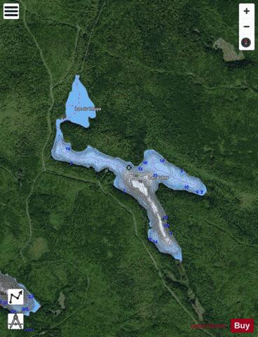 Aubry, Lac depth contour Map - i-Boating App - Satellite