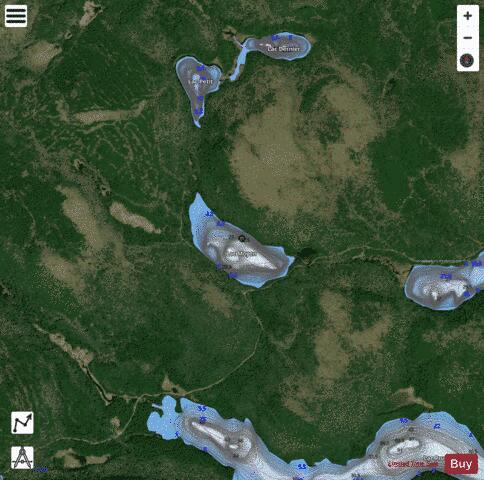 Moyen, Lac depth contour Map - i-Boating App - Satellite
