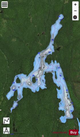 Aubin, Lac depth contour Map - i-Boating App - Satellite