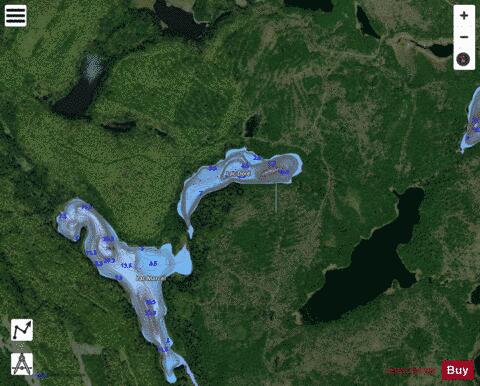 Dore, Lac depth contour Map - i-Boating App - Satellite