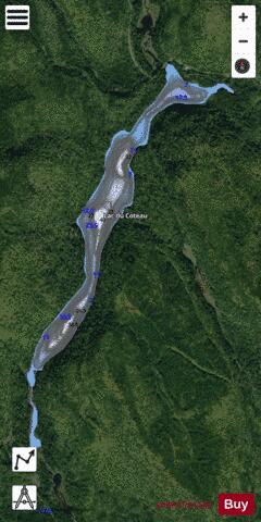 Coteau, Lac du depth contour Map - i-Boating App - Satellite